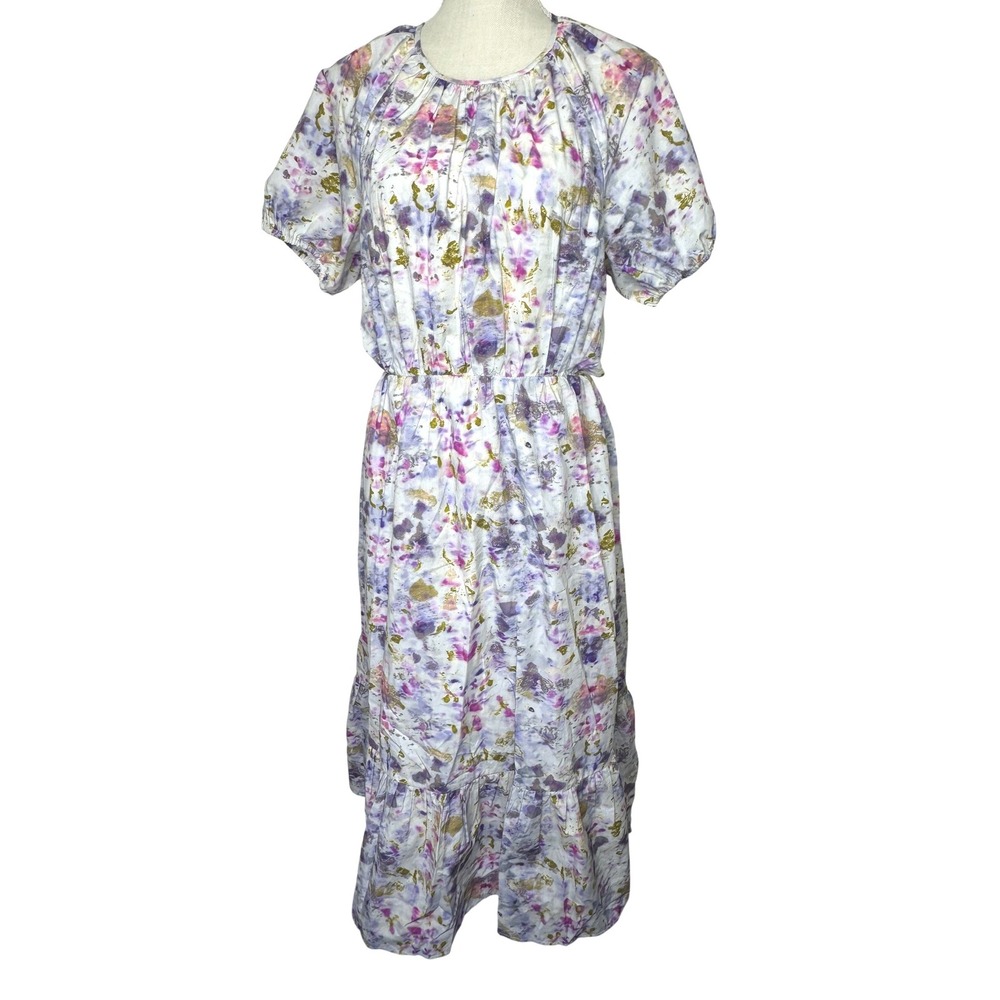 Flora Obscura x J. Crew Side Cut-Out Dress Kaleidoscope 12 NEW